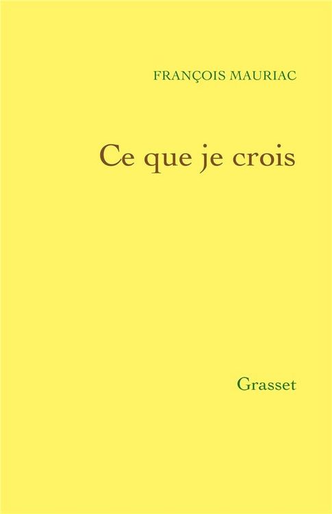 Produktbild: Ce que je crois