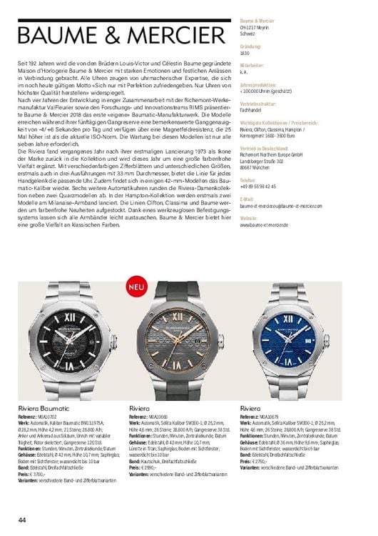 Produktbild: Armbanduhren Katalog 2022/2023