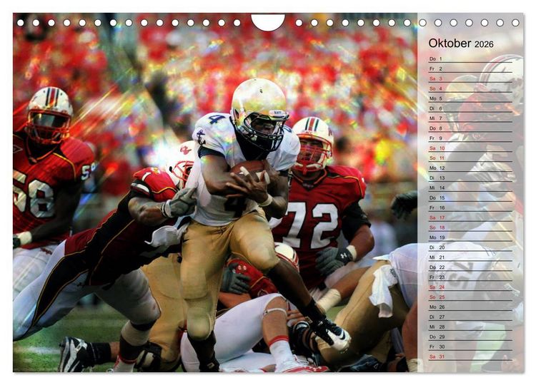 Produktbild: HEROES - American Football (Wandkalender 2026 DIN A4 quer), CALVENDO Monatskalender