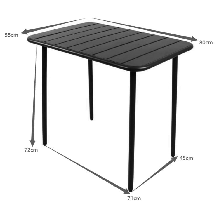 Produktbild: 3 tlg. Bistroset Balkonset Gartenset Metall Sumila