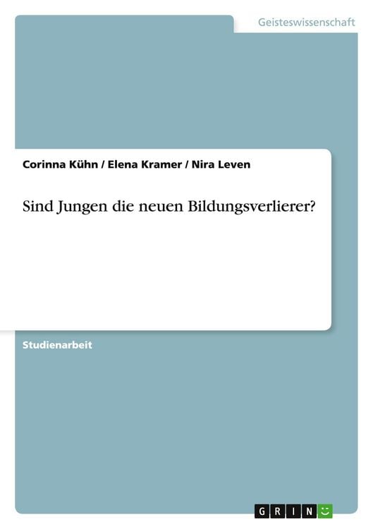 Produktbild: Sind Jungen die neuen Bildungsverlierer?