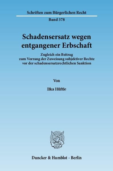 Produktbild: Schadensersatz wegen entgangener Erbschaft.