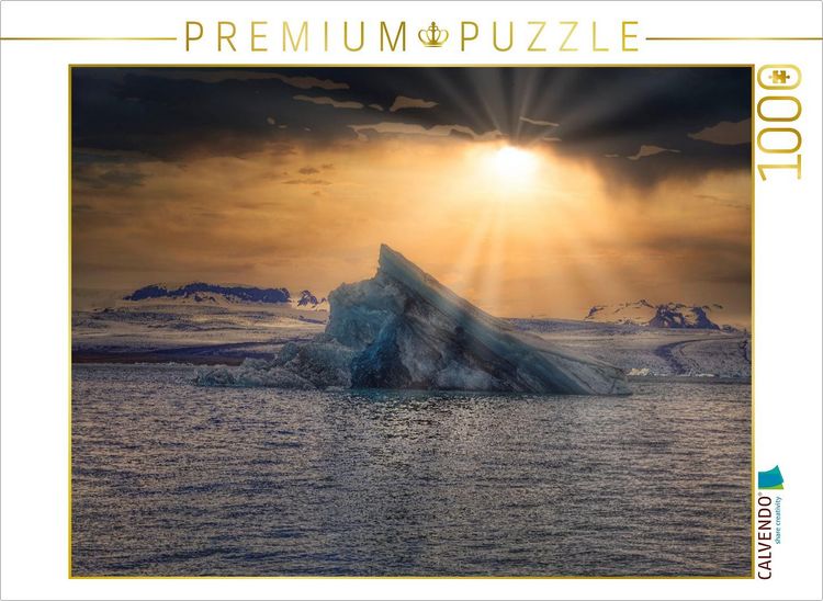 Produktbild: CALVENDO Puzzle Gletscherlagune in Island | 1000 Teile Lege-Gr&ouml;&szlig;e 64x48cm Foto-Puzzle f&uuml;r gl&uuml;ckliche Stunden