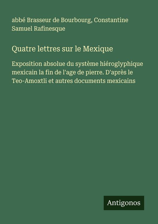 Produktbild: Quatre lettres sur le Mexique
