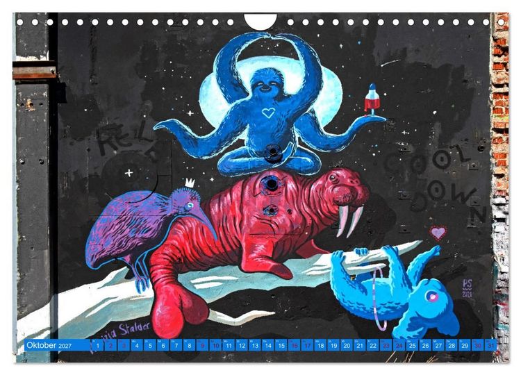 Produktbild: Streetart in M&uuml;nchen (Wandkalender 2027 DIN A4 quer), CALVENDO Monatskalender