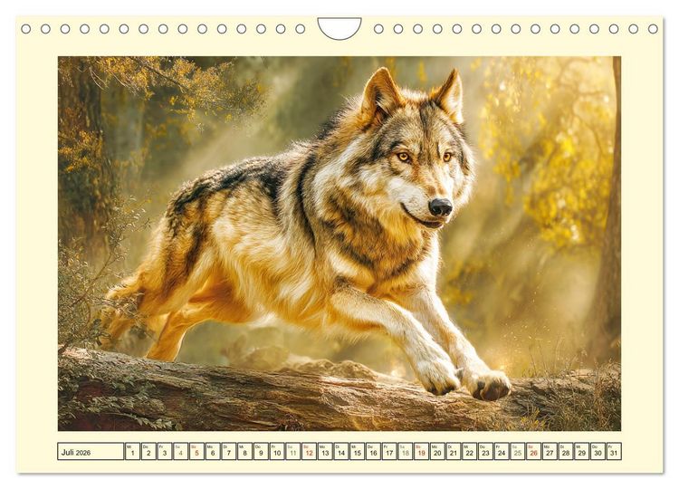 Produktbild: Herzschlag der Wildnis. W&ouml;lfe zwischen Legende, Freiheit und Anmut (Wandkalender 2026 DIN A4 quer), CALVENDO Monatskalender