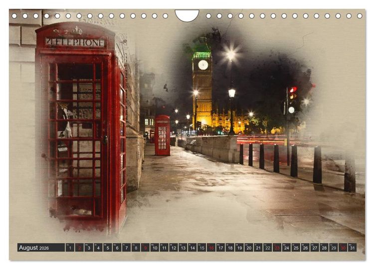 Produktbild: Traumhaftes London (Wandkalender 2026 DIN A4 quer), CALVENDO Monatskalender