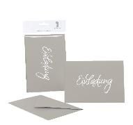 Produktbild: Einladung-B6hd/B6, 5/5 - Taupe.ger. (49) m. HF/weiss