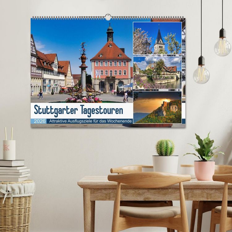 Produktbild: Stuttgarter Tagestouren (Wandkalender 2026 DIN A2 quer), CALVENDO Monatskalender