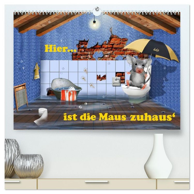 Produktbild: Hier ist die Maus zuhaus' (hochwertiger Premium Wandkalender 2026 DIN A2 quer), Kunstdruck in Hochglanz