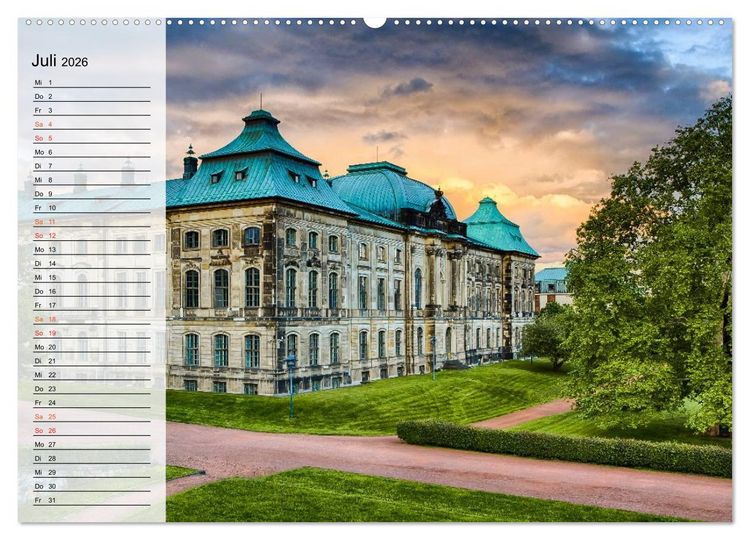 Produktbild: WUNDERVOLLES DRESDEN (Wandkalender 2026 DIN A2 quer), CALVENDO Monatskalender