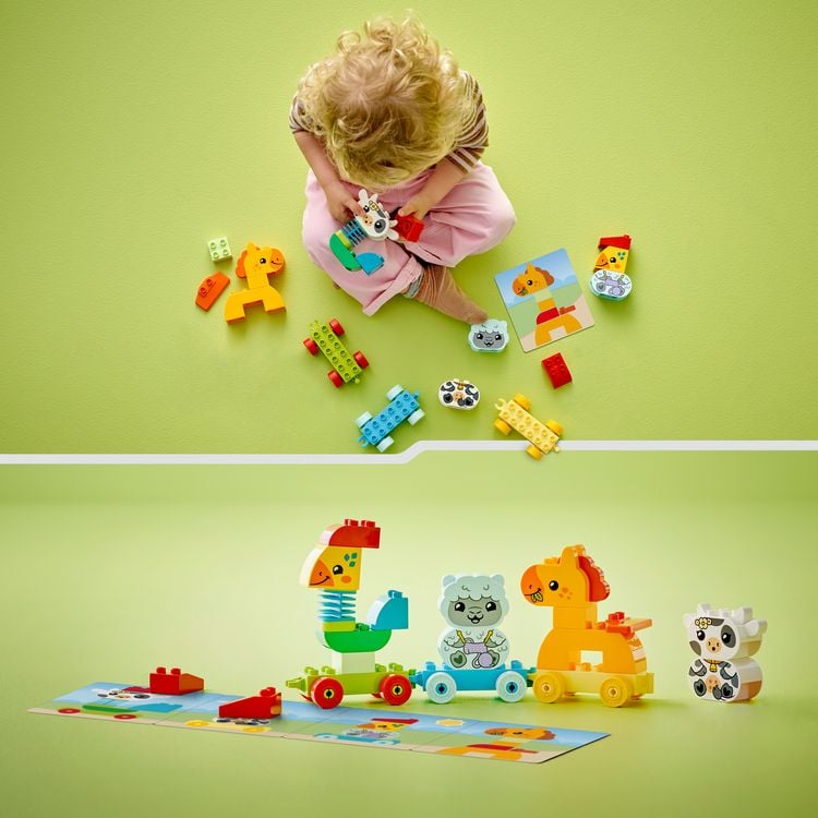 Produktbild: LEGO DUPLO 10412 Tierzug, Spielzeug ab 1 Jahr, Montessori Spielzeug