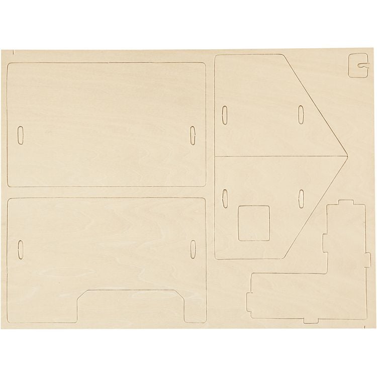 Produktbild: Creativ Company 3D-Figuren zum Zusammensetzen, Haus mit Veranda, Gr&ouml;&szlig;e 22,5x16x17,5, 1 Stk