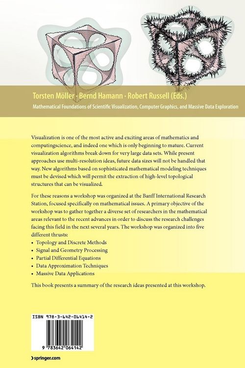 Produktbild: Mathematical Foundations of Scientific Visualization, Computer Graphics, and Massive Data Exploration