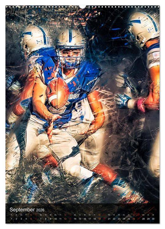 Produktbild: American Football - einfach faszinierend (hochwertiger Premium Wandkalender 2026 DIN A2 hoch), Kunstdruck in Hochglanz