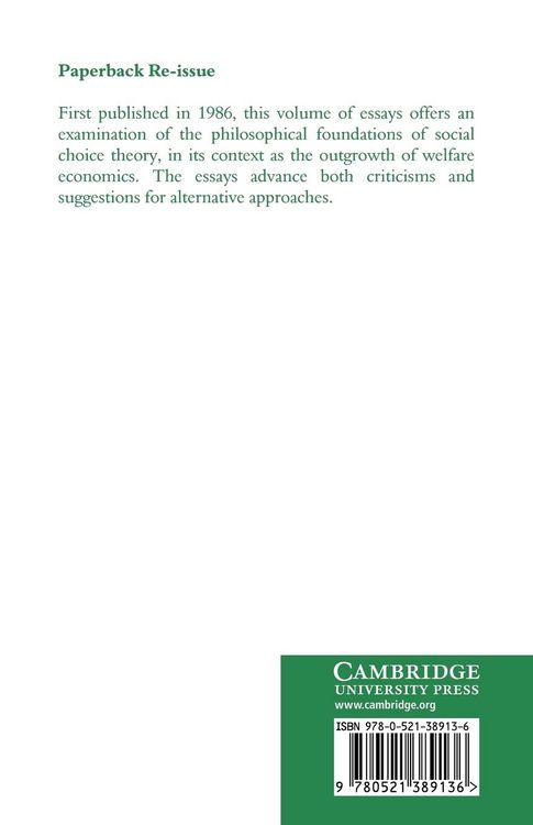 Produktbild: Foundations of Social Choice Theory