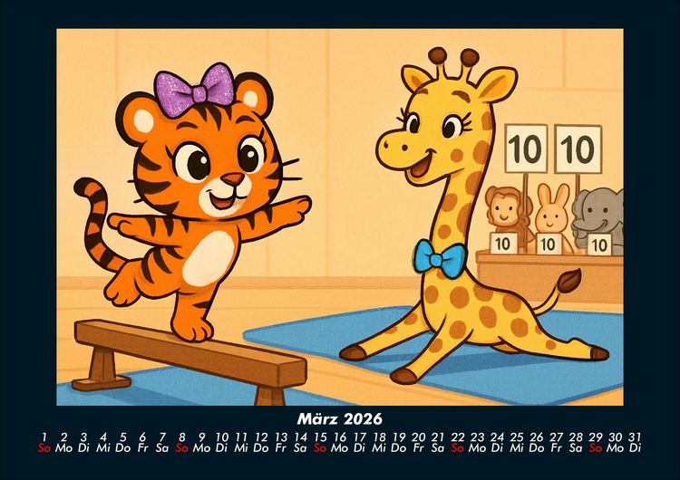 Produktbild: Tina & Nala bei den Olympischen Spielen 2026 Fotokalender DIN A4