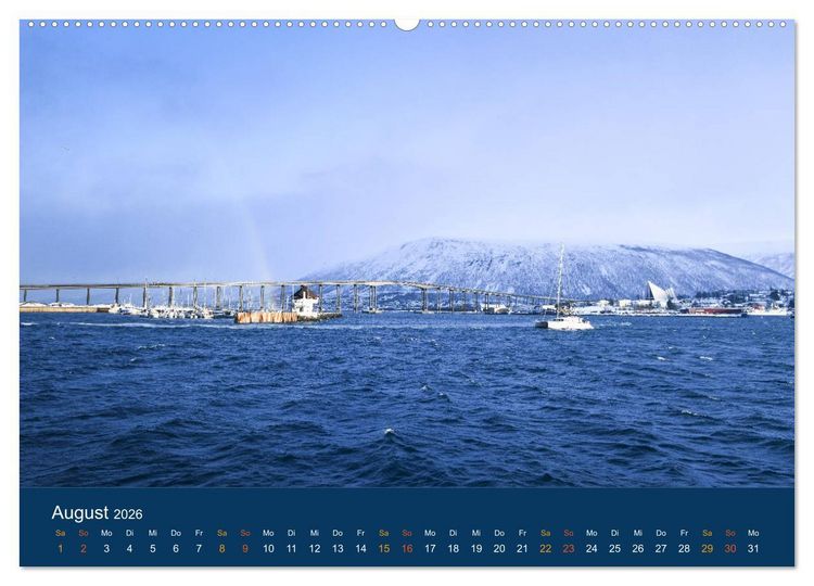 Produktbild: Troms&ouml;, eisiges Nord-Norwegen (Wandkalender 2026 DIN A2 quer), CALVENDO Monatskalender