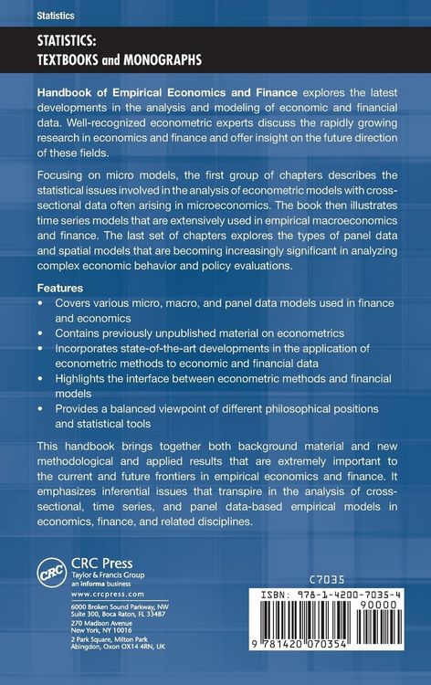 Produktbild: Handbook of Empirical Economics and Finance