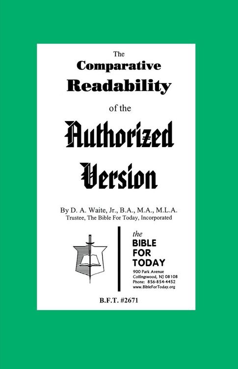 Produktbild: The Comparative Readability of the Authorized Version