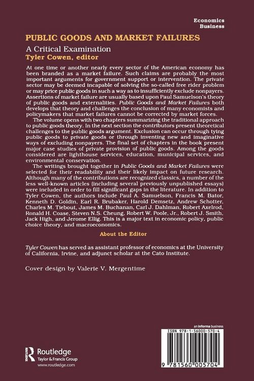 Produktbild: Public Goods and Market Failures
