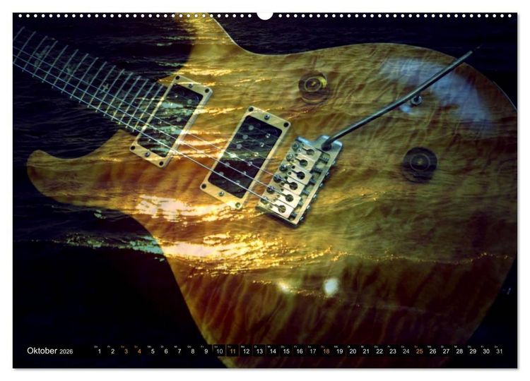 Produktbild: Mystische Gitarren (Wandkalender 2026 DIN A2 quer), CALVENDO Monatskalender