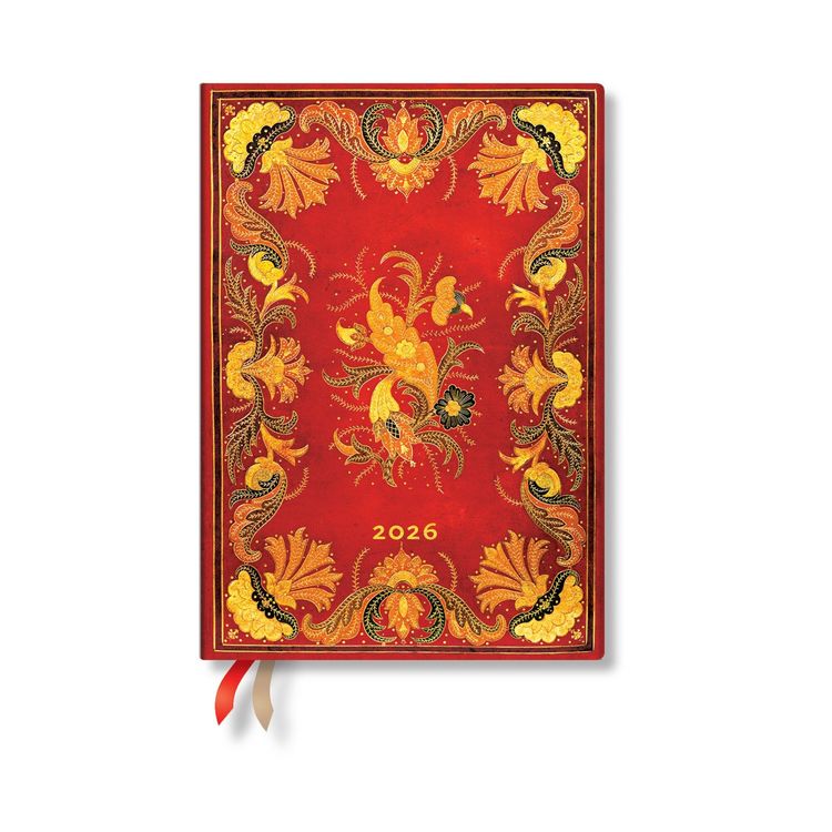 Produktbild: Paperblanks 2026 Fiammetta Fiammetta 12-Month Planner MIDI Horizontal Elastic Band 160 Pg 100 GSM