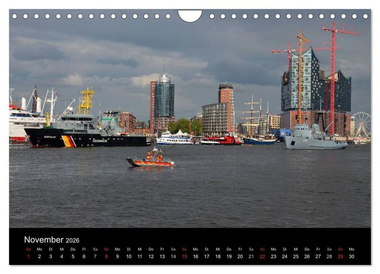 Produktbild: Auslaufparade des Hamburger Hafengeburtstages (Wandkalender 2026 DIN A4 quer), CALVENDO Monatskalender