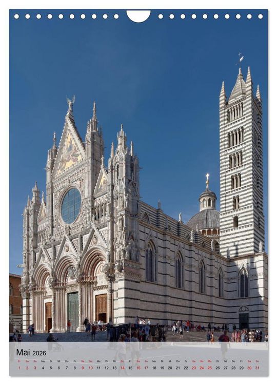 Produktbild: Siena - Die Toskana in Hochform (Wandkalender 2026 DIN A4 hoch), CALVENDO Monatskalender
