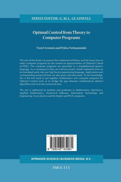 Produktbild: Optimal Control from Theory to Computer Programs