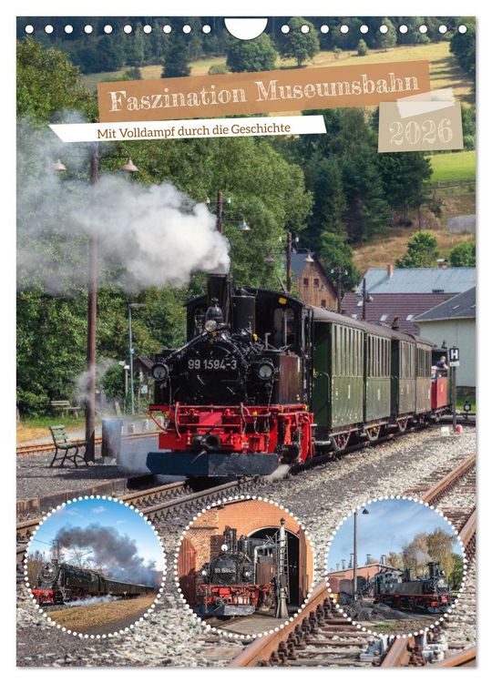 Produktbild: Faszination Museumsbahn (Wandkalender 2026 DIN A4 hoch), CALVENDO Monatskalender