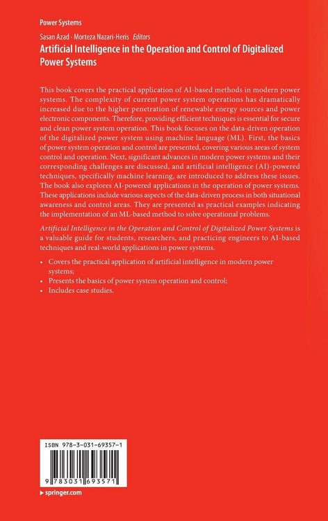 Produktbild: Artificial Intelligence in the Operation and Control of Digitalized Power Systems