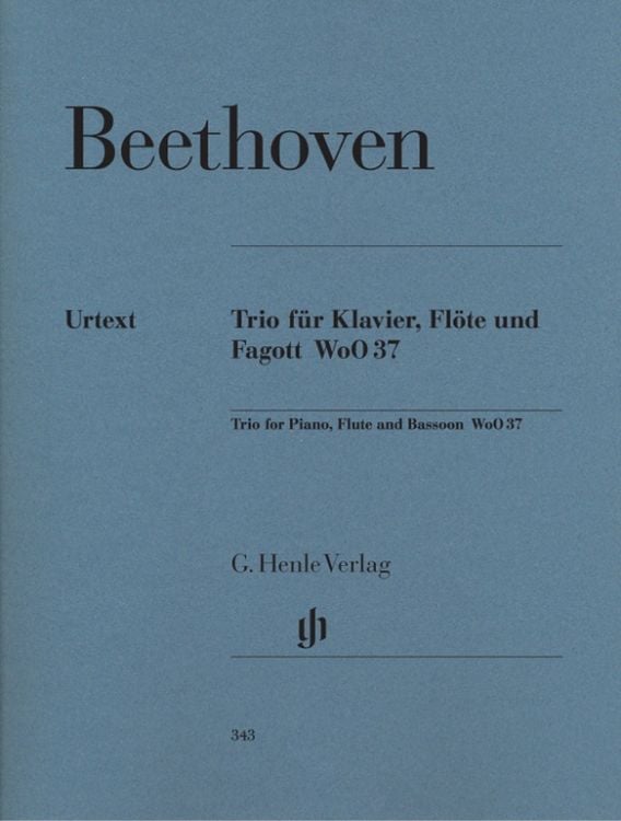 Produktbild: Ludwig van Beethoven - Flötentrio G-dur WoO 37 für Klavier, Flöte und Fagott