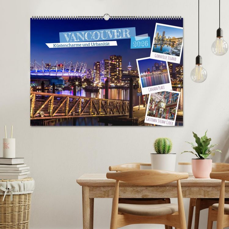 Produktbild: VANCOUVER K&uuml;stencharme und Urbanit&auml;t (Wandkalender 2026 DIN A2 quer), CALVENDO Monatskalender