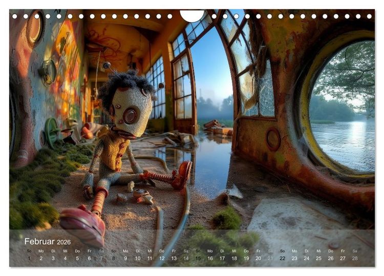 Produktbild: Die Melancholie der kleinen Roboter (Wandkalender 2026 DIN A4 quer), CALVENDO Monatskalender