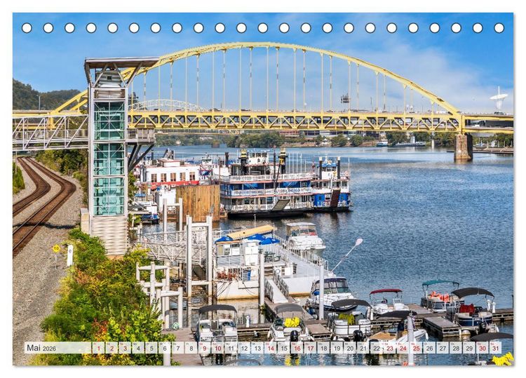 Produktbild: PITTSBURGH Charmante Impressionen (Tischkalender 2026 DIN A5 quer), CALVENDO Monatskalender