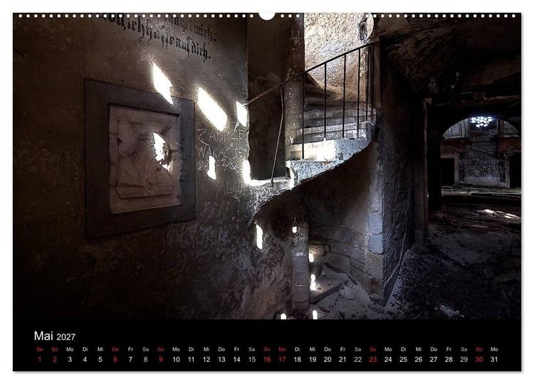 Produktbild: Verlassene Orte - Die sch&ouml;nsten Treppenh&auml;user (Wandkalender 2027 DIN A2 quer), CALVENDO Monatskalender