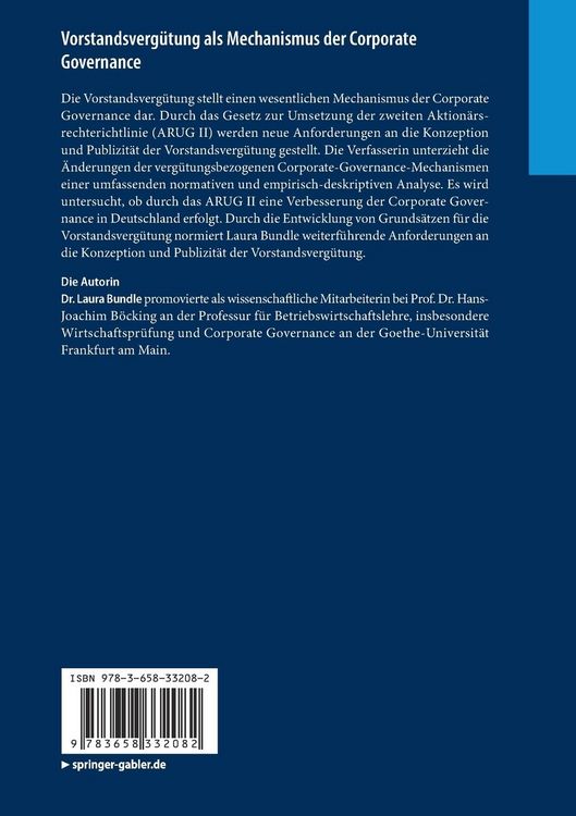 Produktbild: Vorstandsverg&uuml;tung als Mechanismus der Corporate Governance