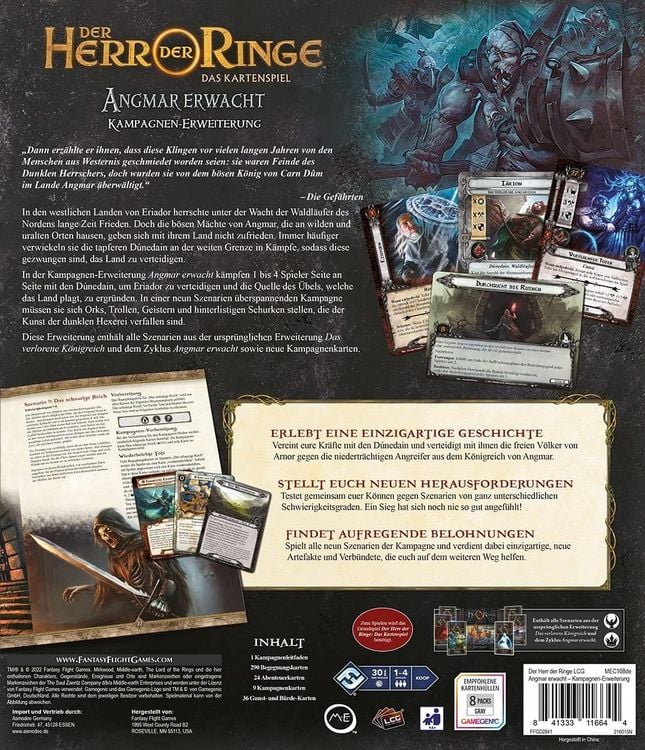Produktbild: Herr der Ringe Das Kartenspiel - Angmar erwacht (Kampagnen-Erweiterung) DE