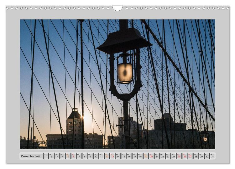 Produktbild: New York &ndash; Von Brooklyn zur Grand Central Station (Wandkalender 2026 DIN A3 quer), CALVENDO Monatskalender