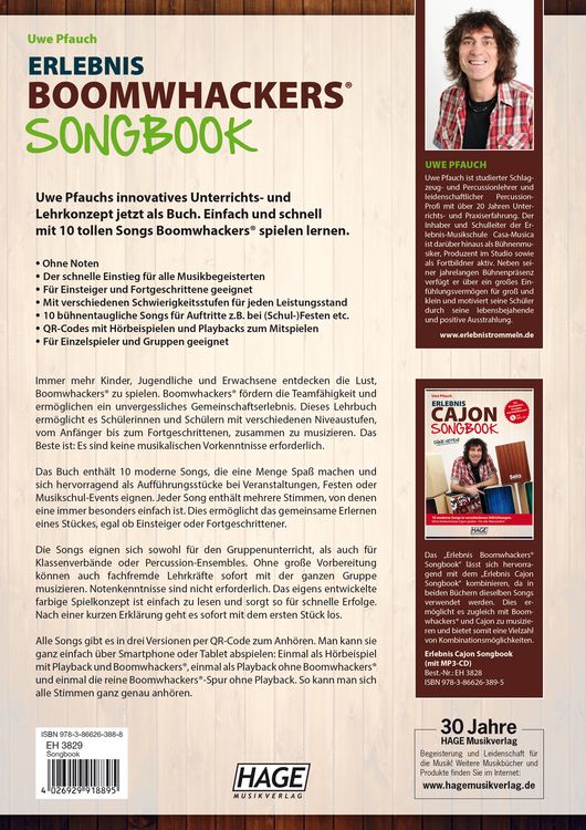 Produktbild: Erlebnis Boomwhackers&reg; Songbook