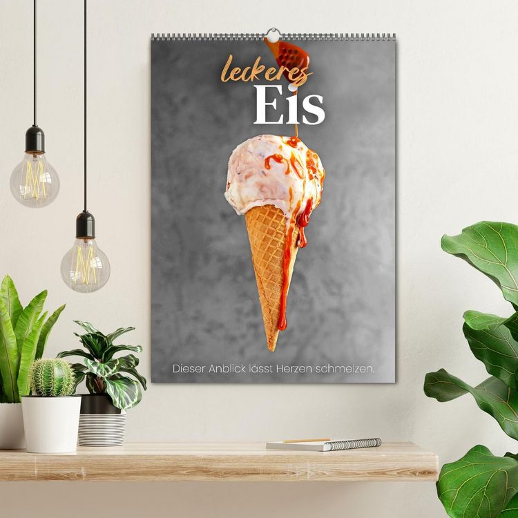 Produktbild: Leckeres Eis - Dieser Art l&auml;sst Herzen schmelzen. (Wandkalender 2026 DIN A2 hoch), CALVENDO Monatskalender