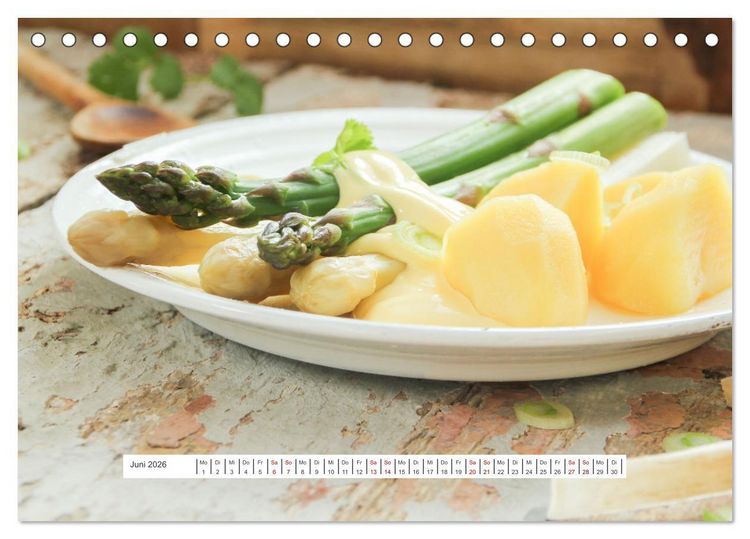 Produktbild: K&ouml;stlicher Spargel (Tischkalender 2026 DIN A5 quer), CALVENDO Monatskalender