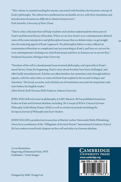 Produktbild: Kant's Early Critics on Freedom of the Will