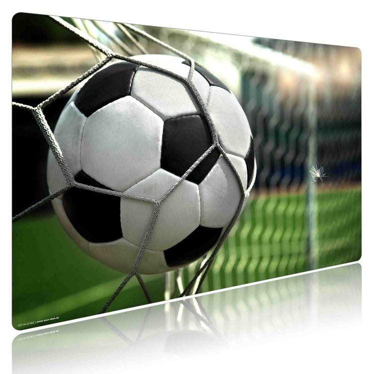 Produktbild: Cover-your-desk Schreibtischunterlage f&uuml;r Kinder Fu&szlig;ball im Tor, aus hochwertigem Vinyl , 60 x 40 cm