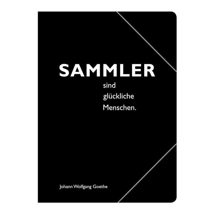 Produktbild: Sammelmappe A4, "Sammler sind gl&uuml;ckliche Menschen." (Johann Wolfgang Goethe)