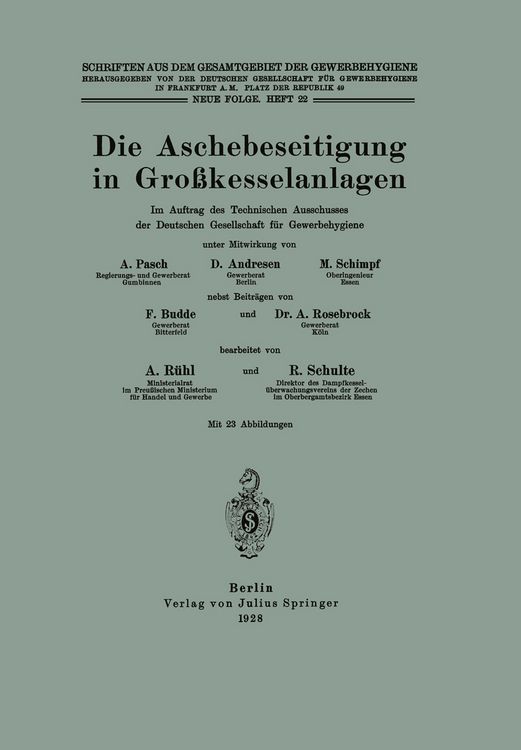 Produktbild: Die Aschebeseitigung in Gro&szlig;kesselanlagen