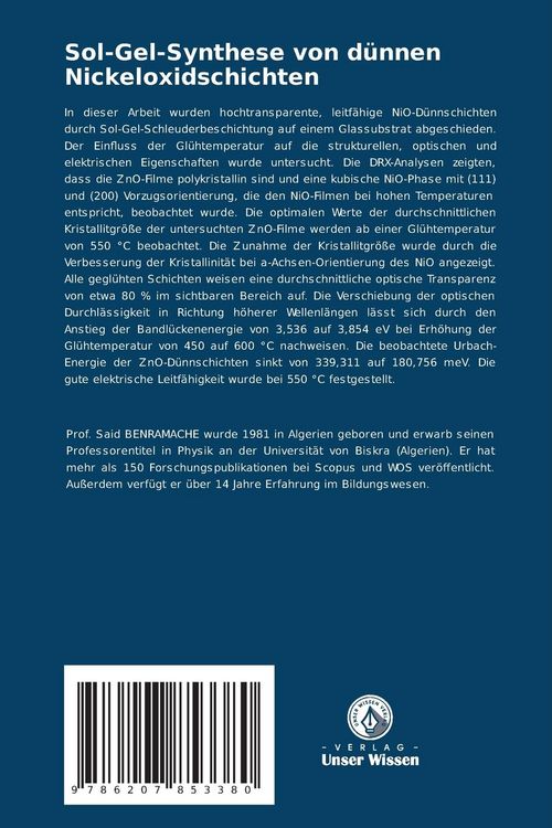 Produktbild: Sol-Gel-Synthese von d&uuml;nnen Nickeloxidschichten