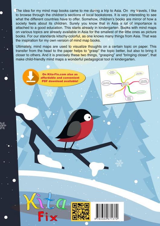 Produktbild: KitaFix-Mindmap Winter (Ready-made thought maps for Preschool work in Daycare and Kindergarten)