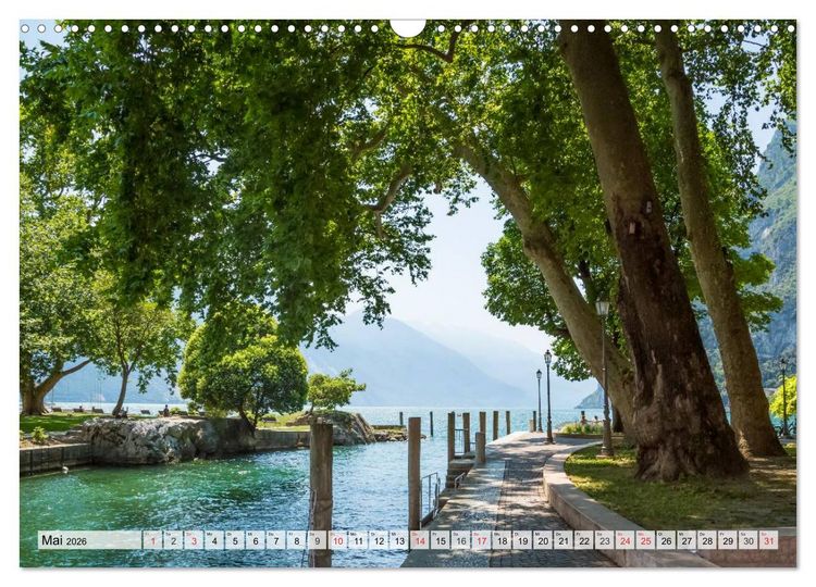 Produktbild: GARDASEE Die sch&ouml;nsten Uferpromenaden (Wandkalender 2026 DIN A3 quer), CALVENDO Monatskalender